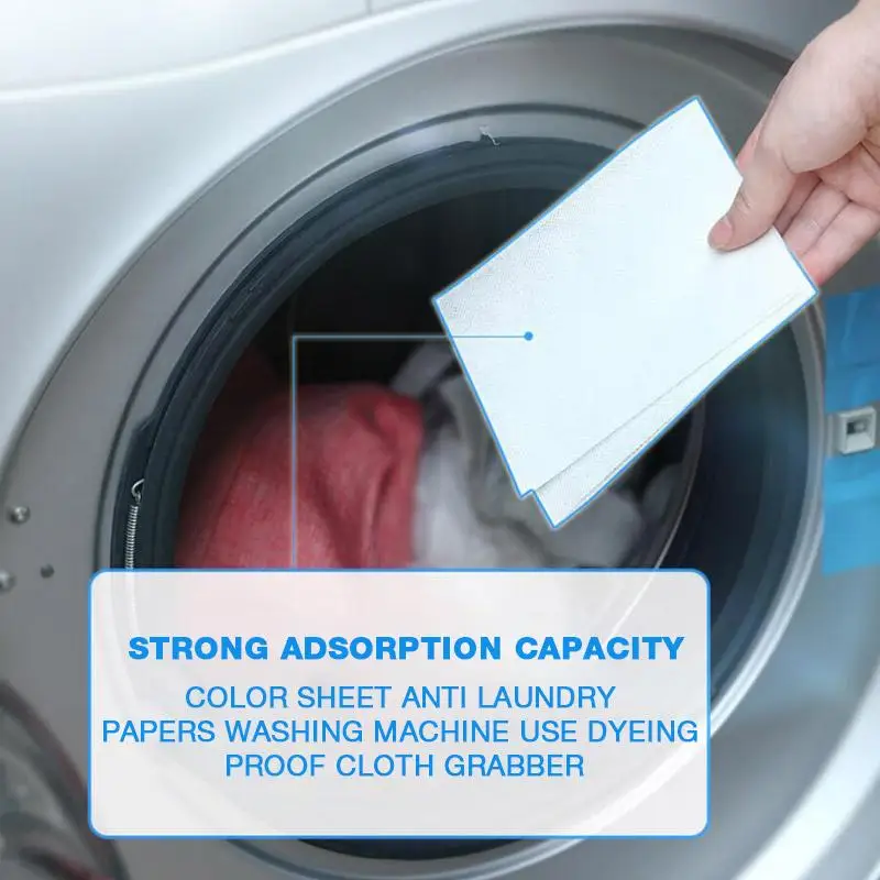 50pcs Washing Machine Use Mixed Dyeing Proof Color Absorption Sheet Anti Dyed Cloth Laundry Papers Color Catcher Grabber Cloth