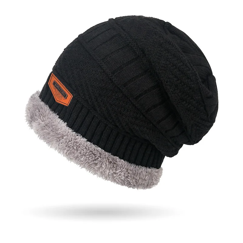 Зимняя шапка-бини, шарф и перчатки с сенсорным экраном, комплект для мужчин и женщин, модная теплая вязаная шапка с черепом