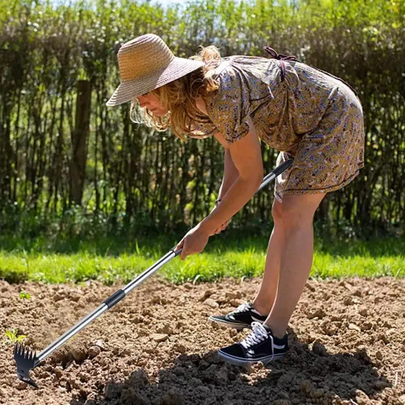 

Инструмент для прополки бурсита Инструмент для удаления сорняков с длинной ручкой Двусторонний нержавеющий экскаватор Эргономичный дизайн для прополки заднего двора