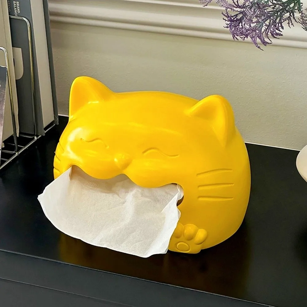 

Model Toy Cat Tissue Box Cartoon Collectible Napkin Storage Box Creative Cute Animal Napkin Holder Children/Kids
