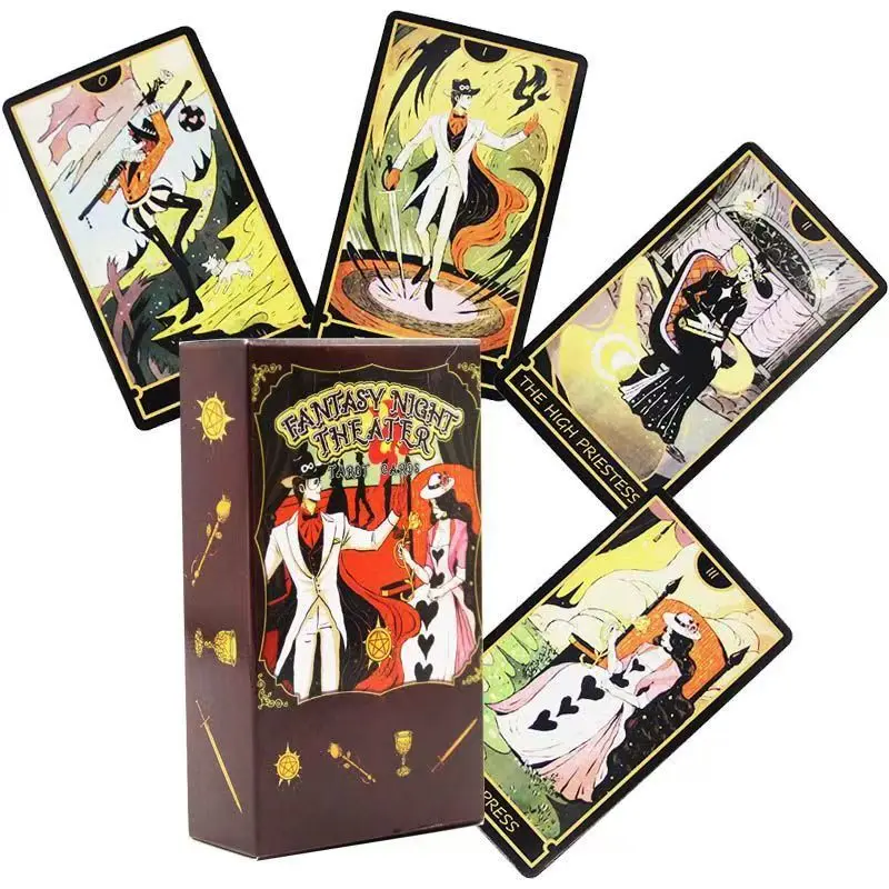 

Fantasy Night Theater Tarot 10.3*6cm 78 Pcs Cartoon Tarot Cards Based on RWS