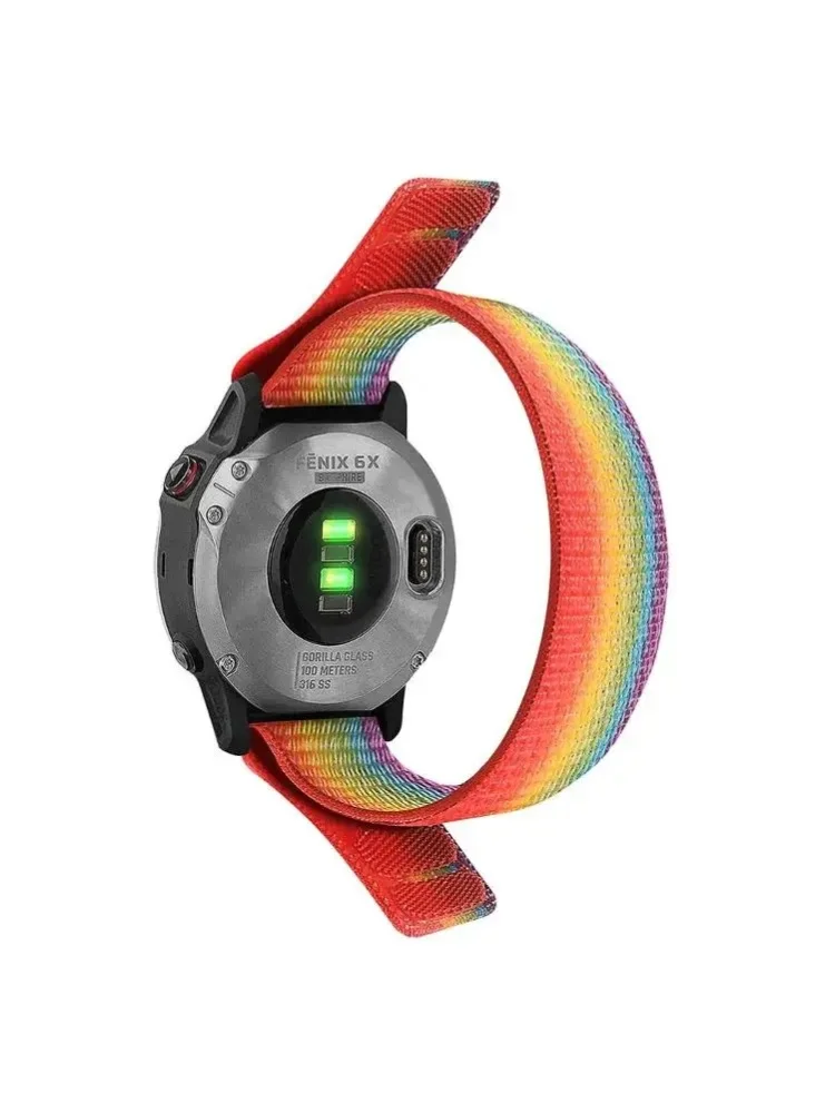 22mm 26mm QuickFit Nylon-Schlaufenarmband für Garmin Tactix 7 AMOLED Delta Bravo Band für Garmin Fenix 7X 6 PRO 5 3 Geflochtene Uhrenarmbänder
