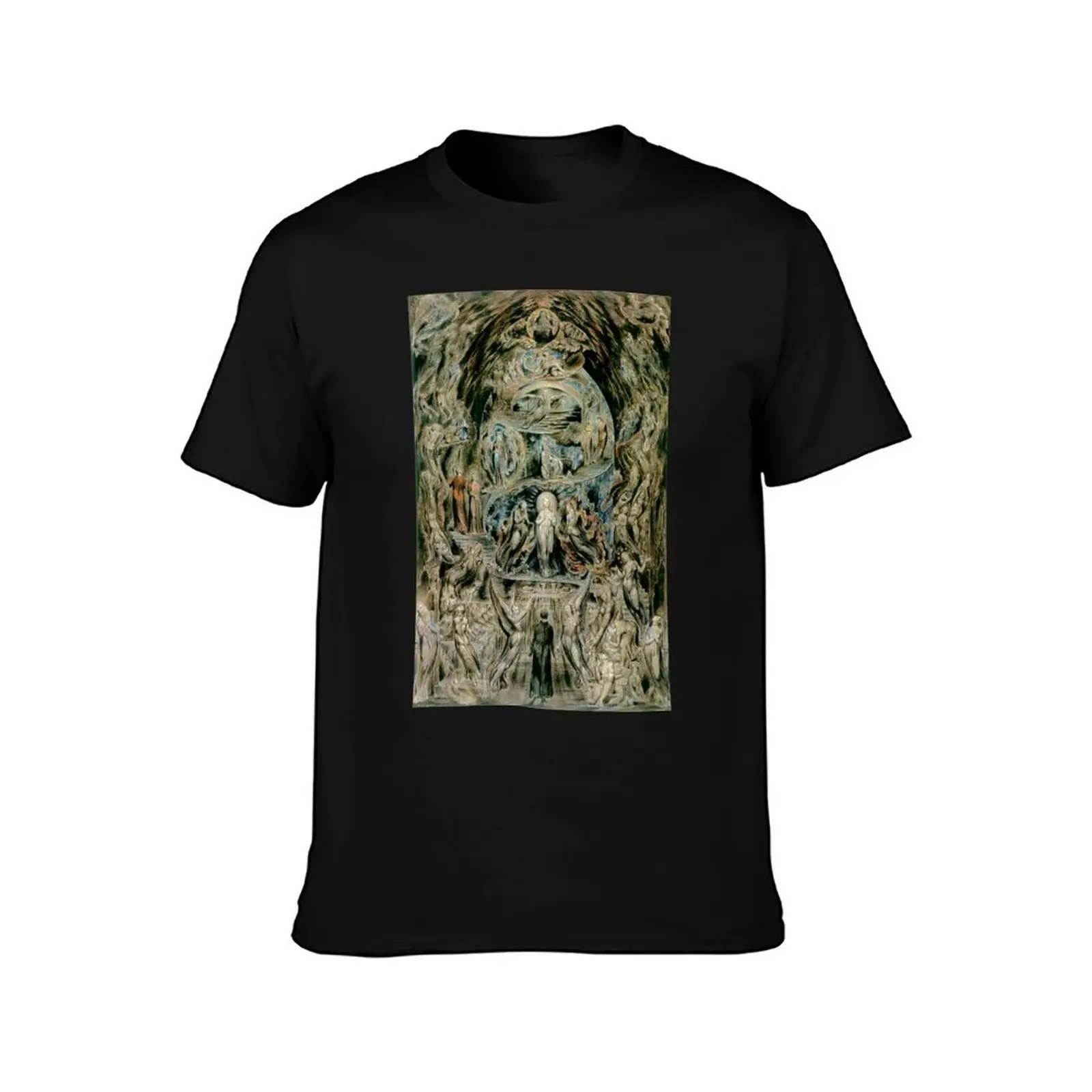 HD Meditations among the Tombs by William Blake HIGH DEFINITION T-Shirt Summer Casual Cotton Tee Oversized Streetwear Tops