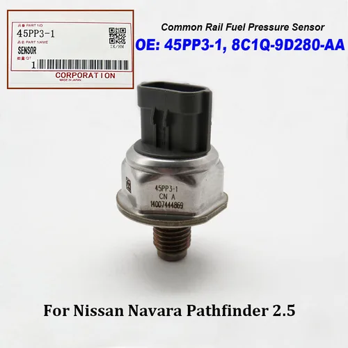 Alta calidad 45PP3-1 45PP3-2 45PP3-3 45PP3-4 8C1Q9D280AA Sensor de presión de riel de combustible para Nissan Navara Pathfinder 2,5