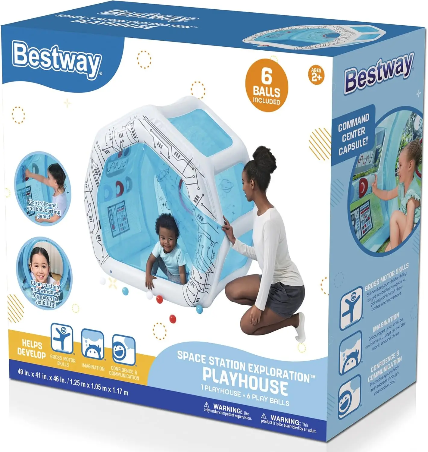 مسرح للأطفال قابل للنفخ لاستكشاف محطة الفضاء