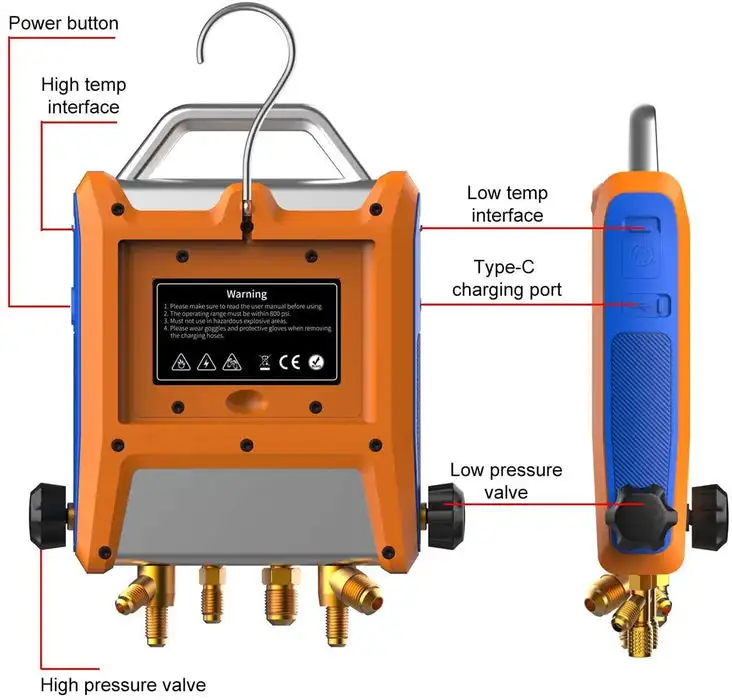 EMG-40 نظام تكييف الهواء التلقائي أداة مشعب ذكية أداة مشعب إلكترونية مقياس ضغط الفلور #5
