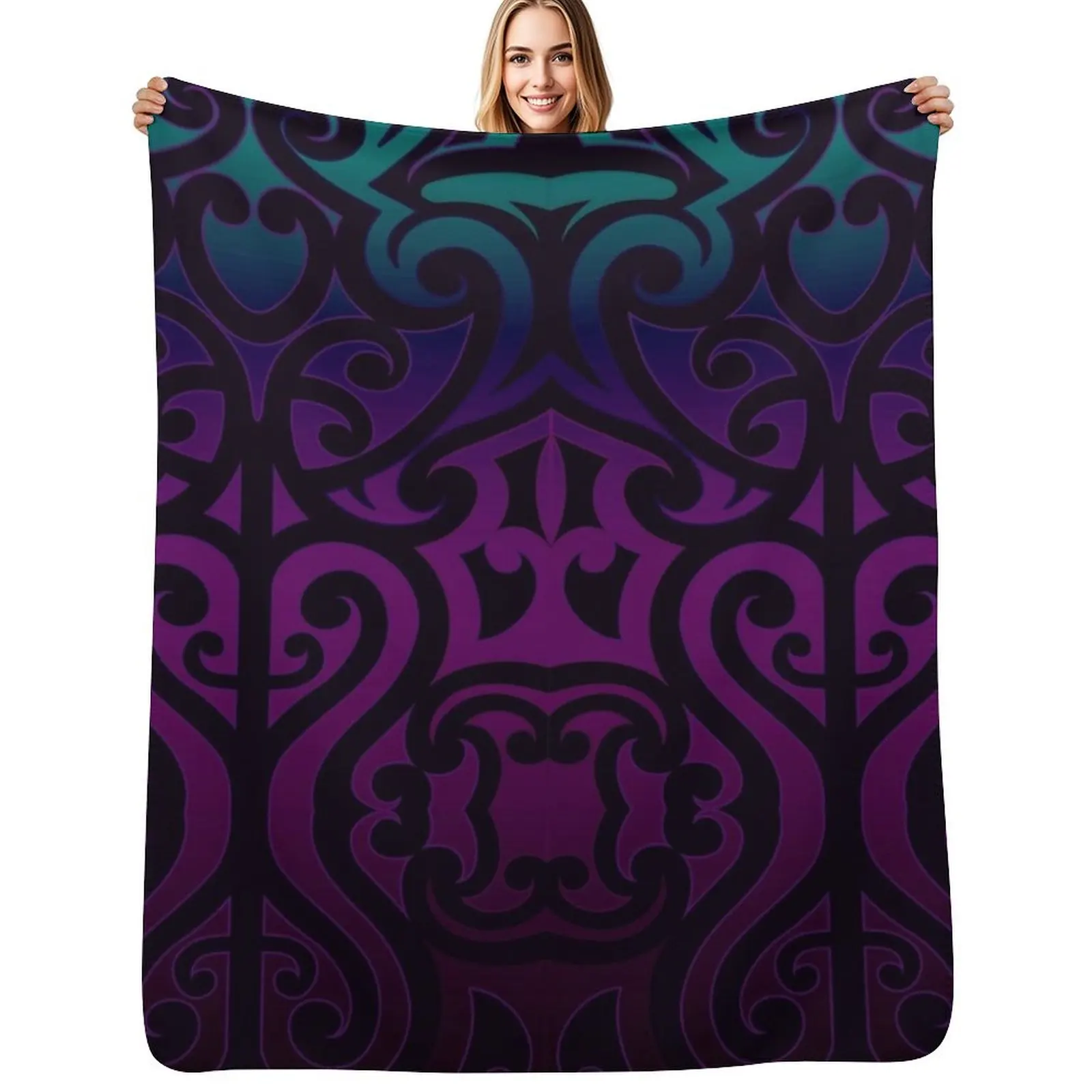 Raspberry Sherbert M??ori Design New Zealand Throw Blanket Personalized Gift heavy to sleep Hairy anime Kid'S Blankets