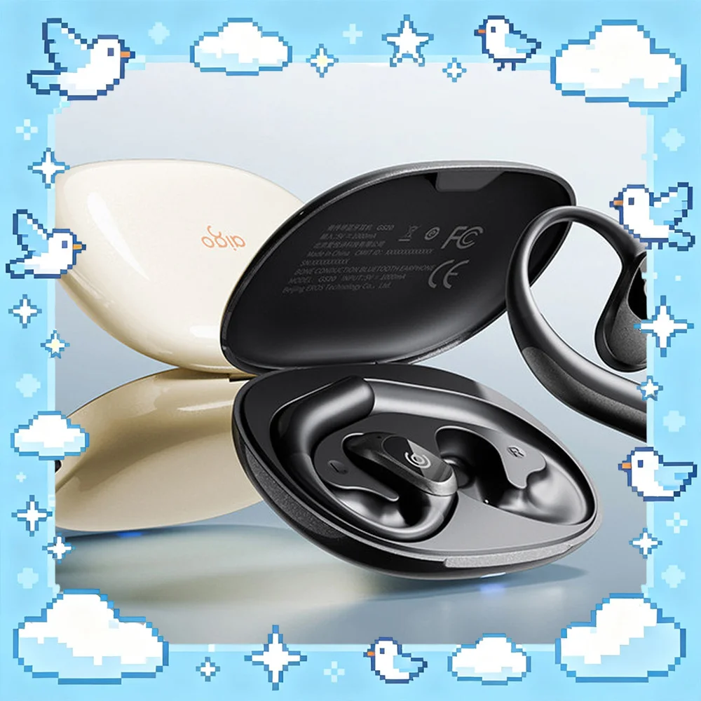 AIGO GS20 Open-Ear Bone Conduction Bluetooth Headphones Dust and Water Resistant for Sports Calls For Gifts