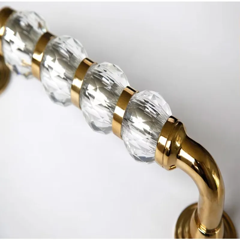 Hotel Club Villa Door Handle Glass Door Wooden Door Modern Simple Crystal Stainless Steel Handle