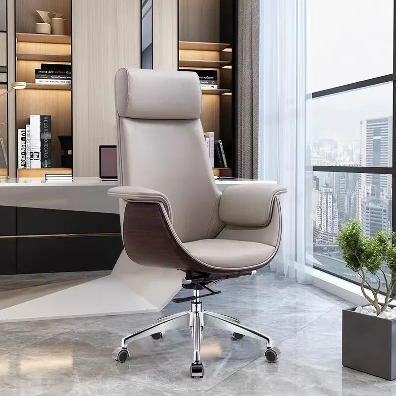 YZ21 Best Office Chair Office Furniture Rolling Chair Aluminum Boss Leather Comfort Ergonomic Revolving Executive Leather