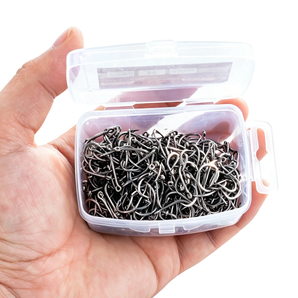 400Pcs/Box Fishing Hook Set 3#-15# High Carbon Steel Ultra Sharp Barbed Fishhook Saltwater Casting Accessories Circle Hooks
