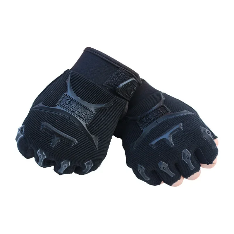 Cycling Gloves Kids Boy Breathable Half Finger Mitten Outdoor Sports Fishing Riding Climbing Non-slip Training Gloves