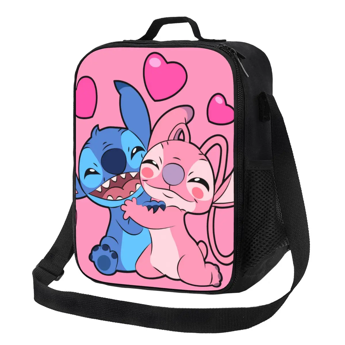 Custom Stitch With Angel Love Lunch Box for Women Leakproof Thermal Cooler Food Insulated Lunch Bag School Children Student