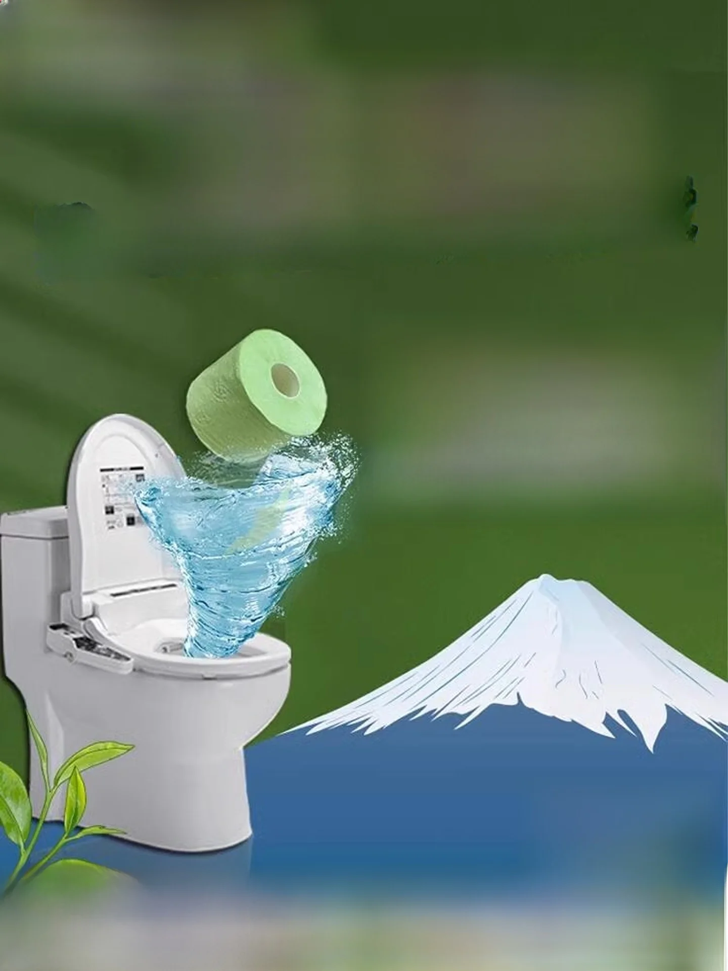 Water Soluble Toilet Paper Tea Fraance pe Batoom Special Use Rapid Soluble Tissue Paper Deadable Roll Paper