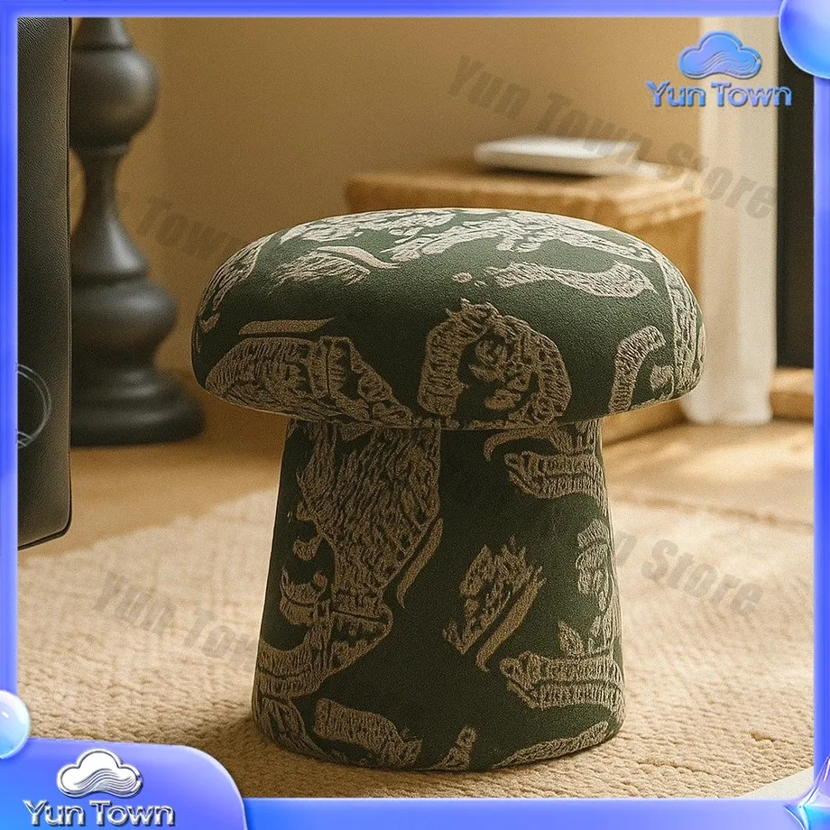 Modern Mushroom Stool for Home Decor for Small Spaces for Entryway for Shoe Changing for Makeup Area for Living Room for