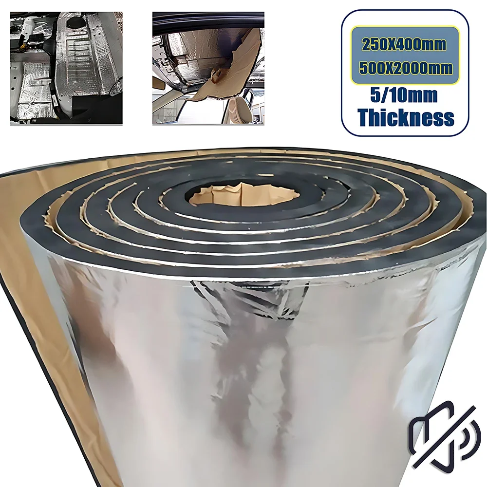 Image of 5/10mm Schalldämmungsmatte für Autos, Geräuschdämmung, Wärme- und Geräuschisolierung, Dämmungsmatte für Motorhaube, geschlossenzelliger Schaumstoff, Zubehör in verschiedenen Größen