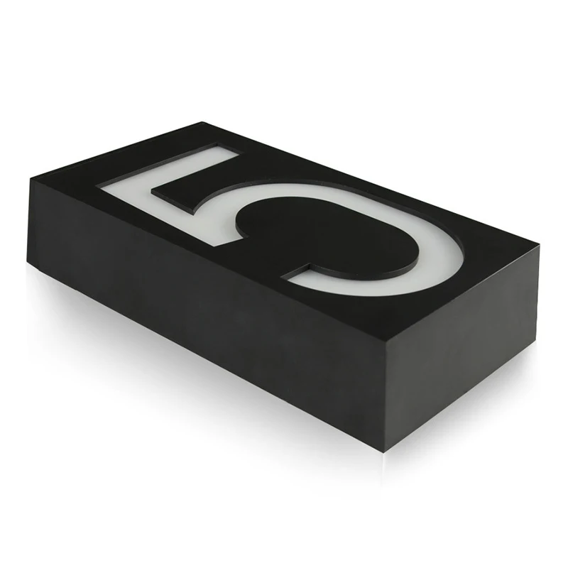 Energia Solar LED Number Sign Light, Casa, Hotel, Porta, Endereço, Placa de Dígitos, Placa, Lâmpada, Exterior