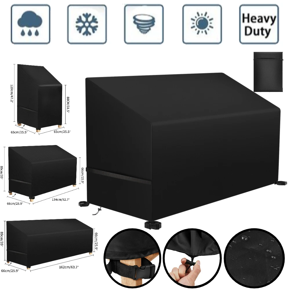 

Waterproof 1/2/3 Seater Chair Dust Cover Outdoor Garden Patio Furniture Protector Cover Dustproof Chaircover Rain Chair Covers