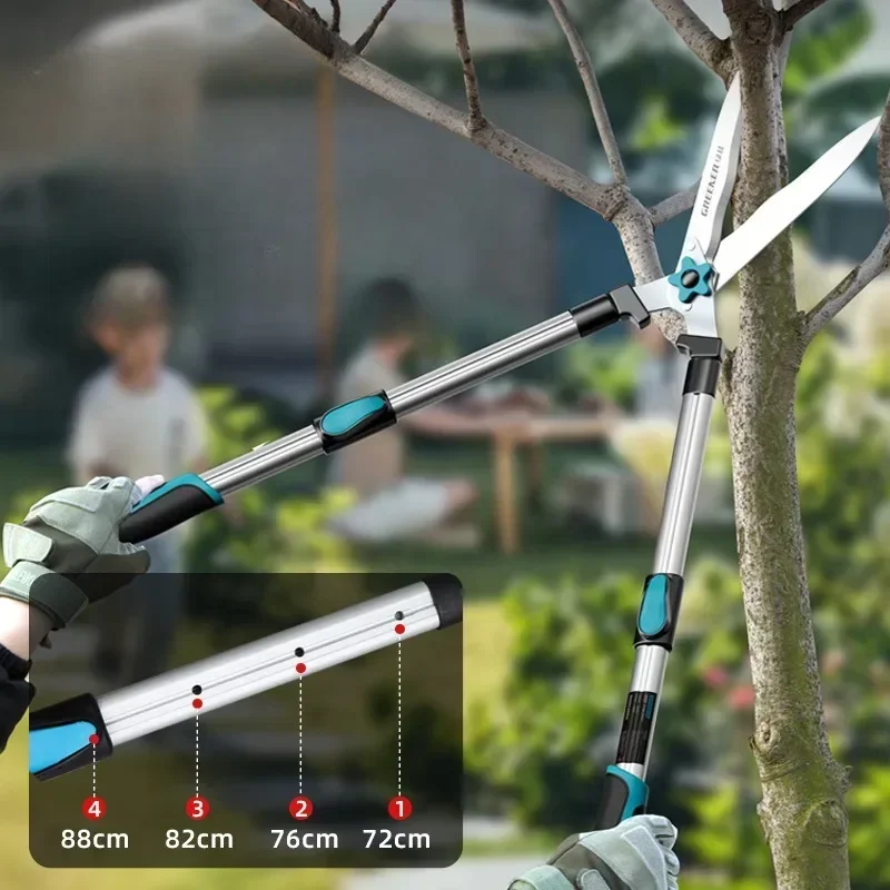 원예 대형 가위 녹색 정원 가지 치기 특수 가위 잔디 울타리 가지 치기 도구 합금강 전문 수공구