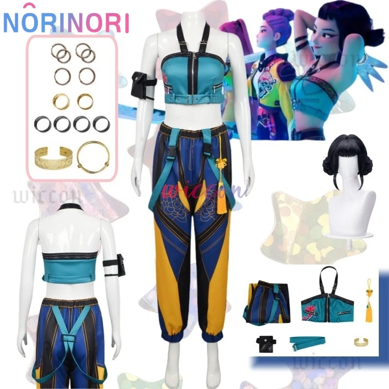 

‌‌‌KPOP Demon Huntrix Zoey Cosplay Costume Stage Uniform Dress Anime Girls Group Hunters Outfit Set Halloween Carnival Outfit