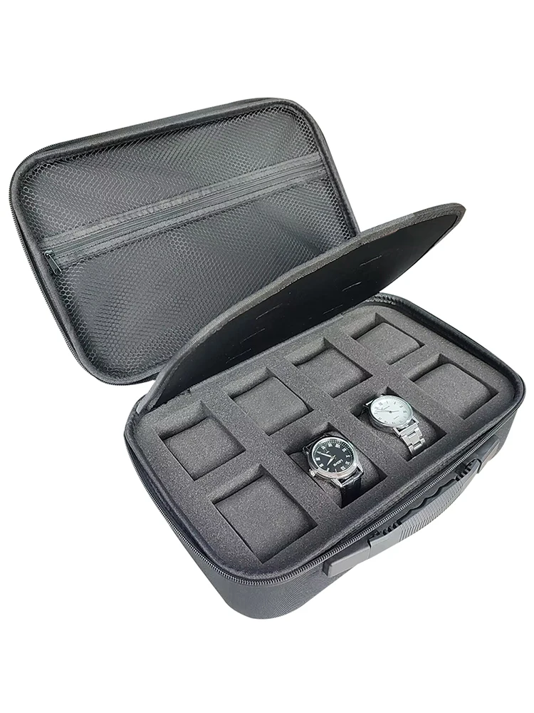 Tragbare EVA-Uhrenbox, Farbenfrohe Uhrenaufbewahrung, Organizer, Schützende Sicherheits-Aufbewahrungstasche aus Canvas und Schaumstoff, Stoßfeste EVA-Werkzeugtasche – Detail 5
