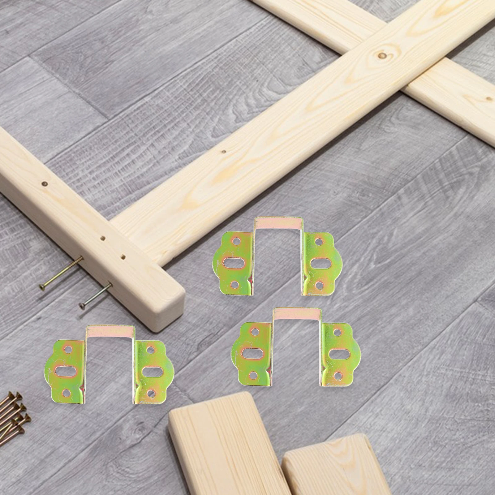 

4 Pcs Bed Hardware Accessories Frame Parts Clamps Wall-mounted Hardwares Brackets Fasteners Adapter