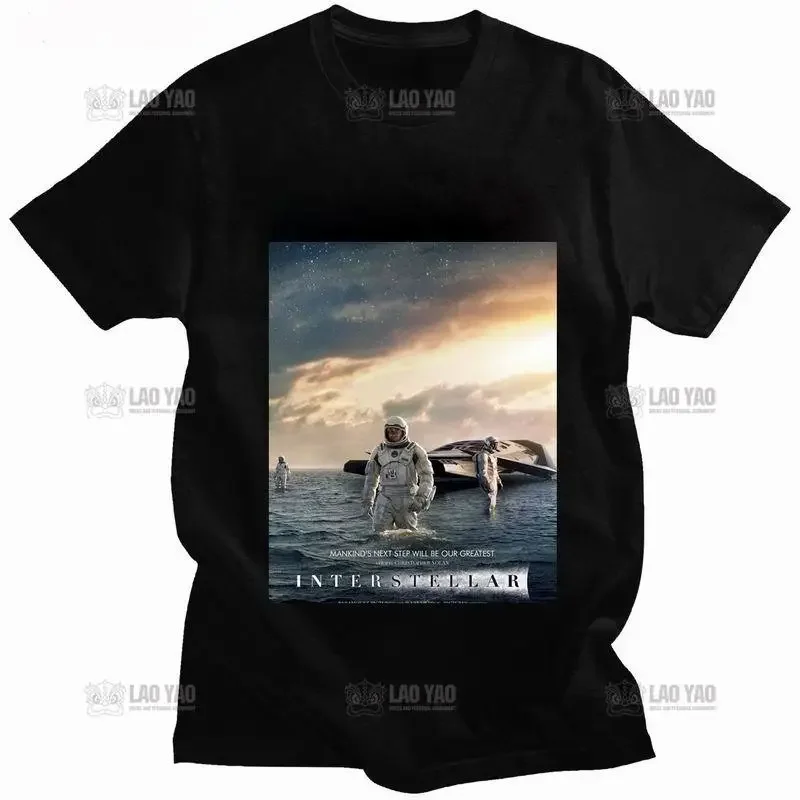 Interstellar Movie  Starship    T Shirt Men Summer    Short-sleev  T-shirt Streetwear  Y2k Kawaii Clothes Harajuku 4XL