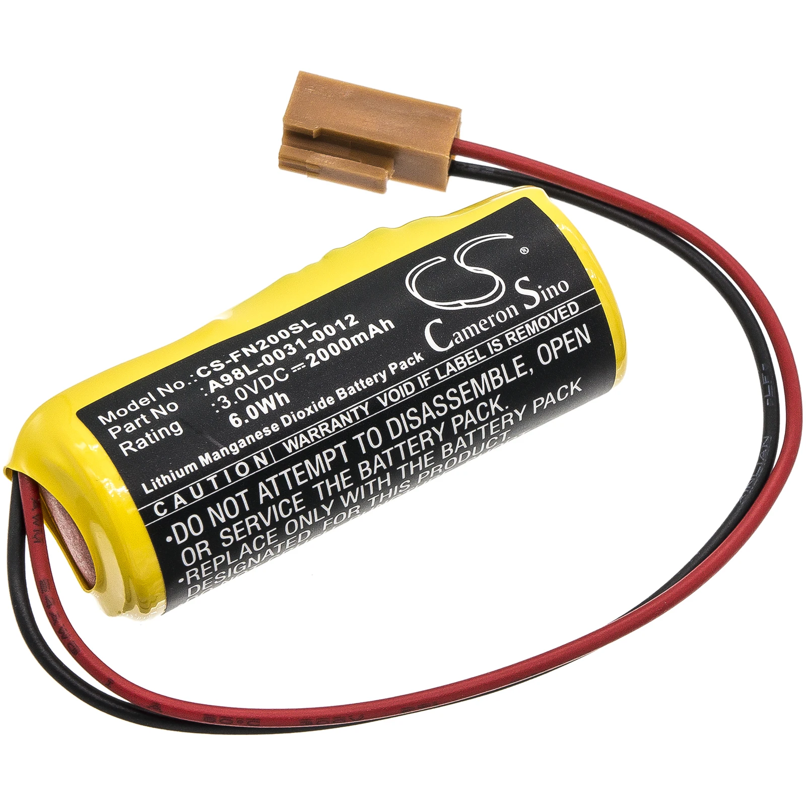 Batería PLC Li-MnO2 no recargable para Le Blonde Fanuc GE, 3,0 V, 2000 mAh, 16i 18i 21i FANUC Power Mate iD FANUC 0i-B CR8-LHC