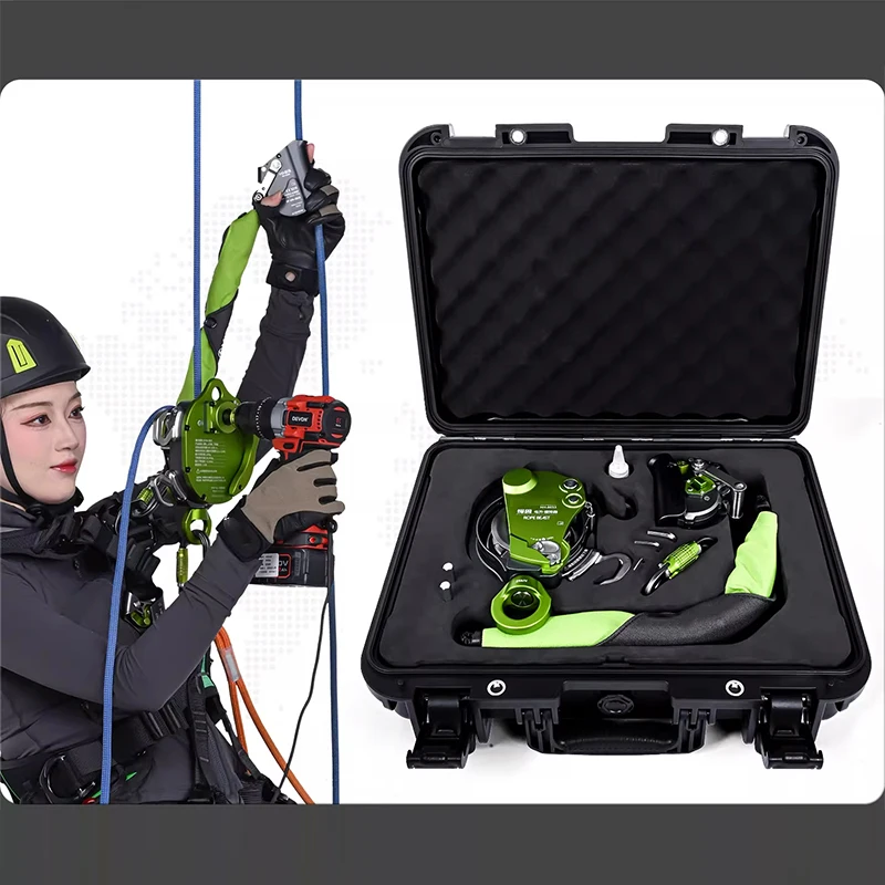 Electric Rope Climbing Kit Electric Hoist with Fall Arrest System—High-altitude Work Equipment Suitable for Rope Access and Outd