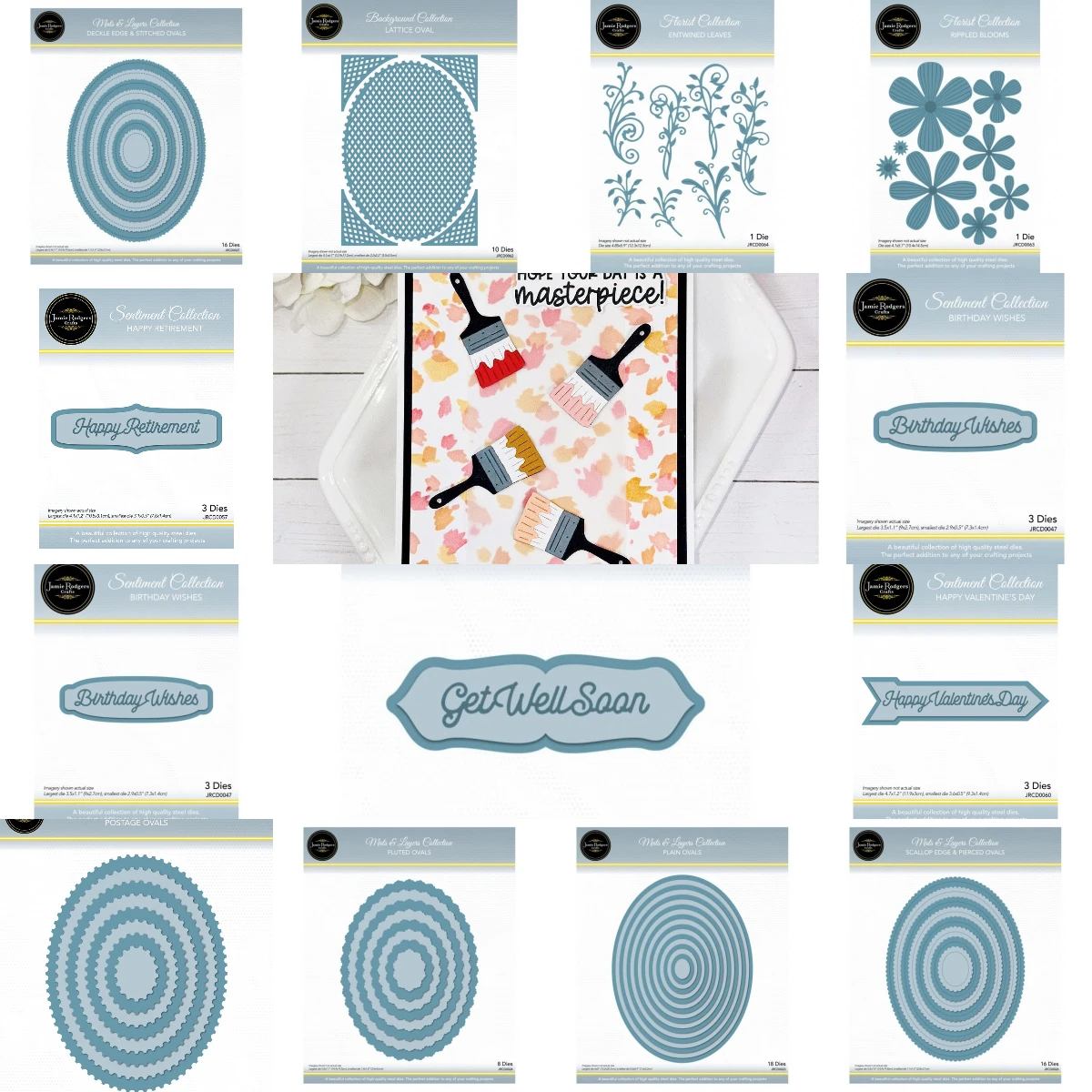 Rippled Blooms Plain Ovals Die Set 2025 New Craft Embossing Greeting Card Making Template Diy Handmade