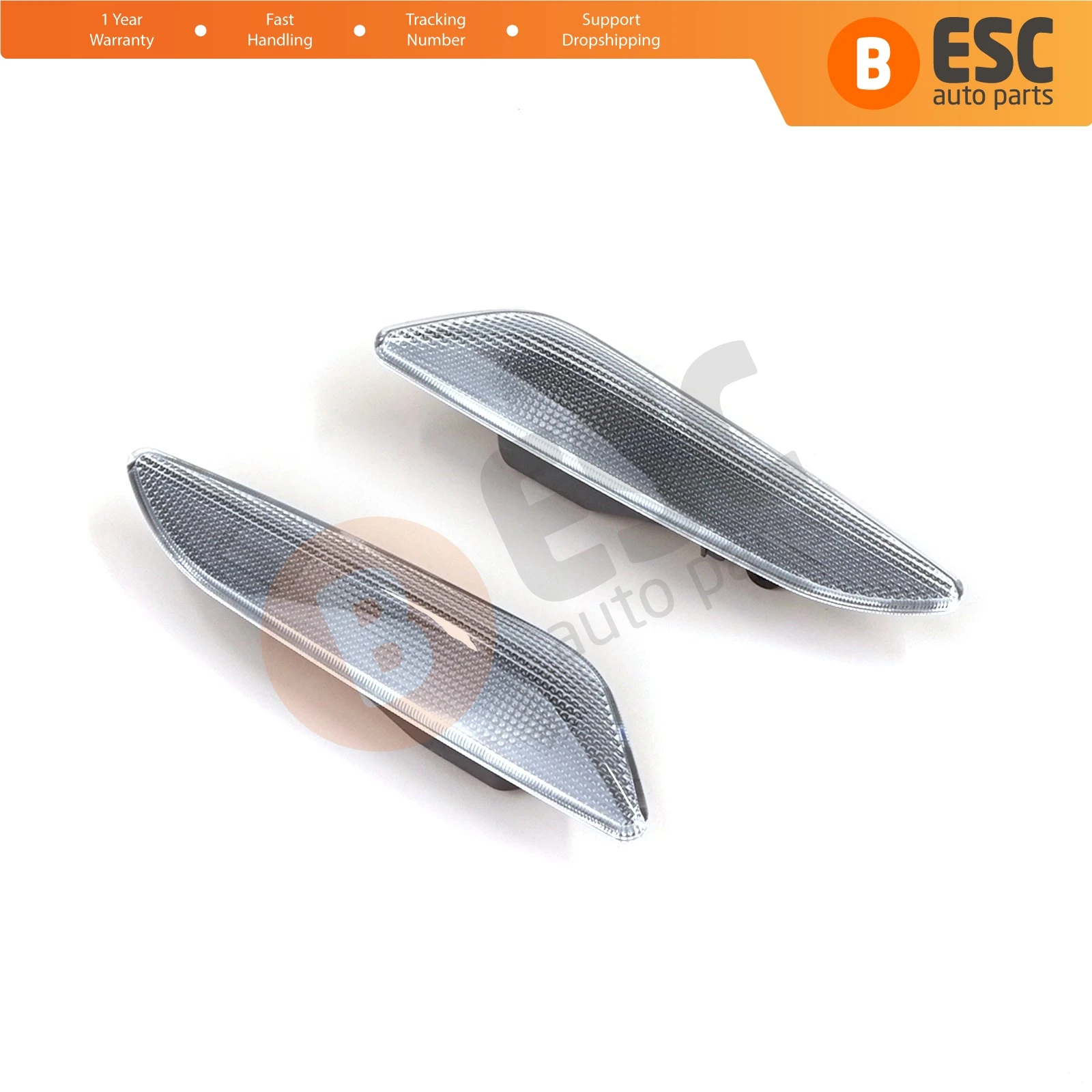 ESP1130 Side Indicator Repeater Lamp Signal Set White for Fiat Egea Tipo 356 Alfa 147 156 Lancia Delta Ypsilon 3 60686516