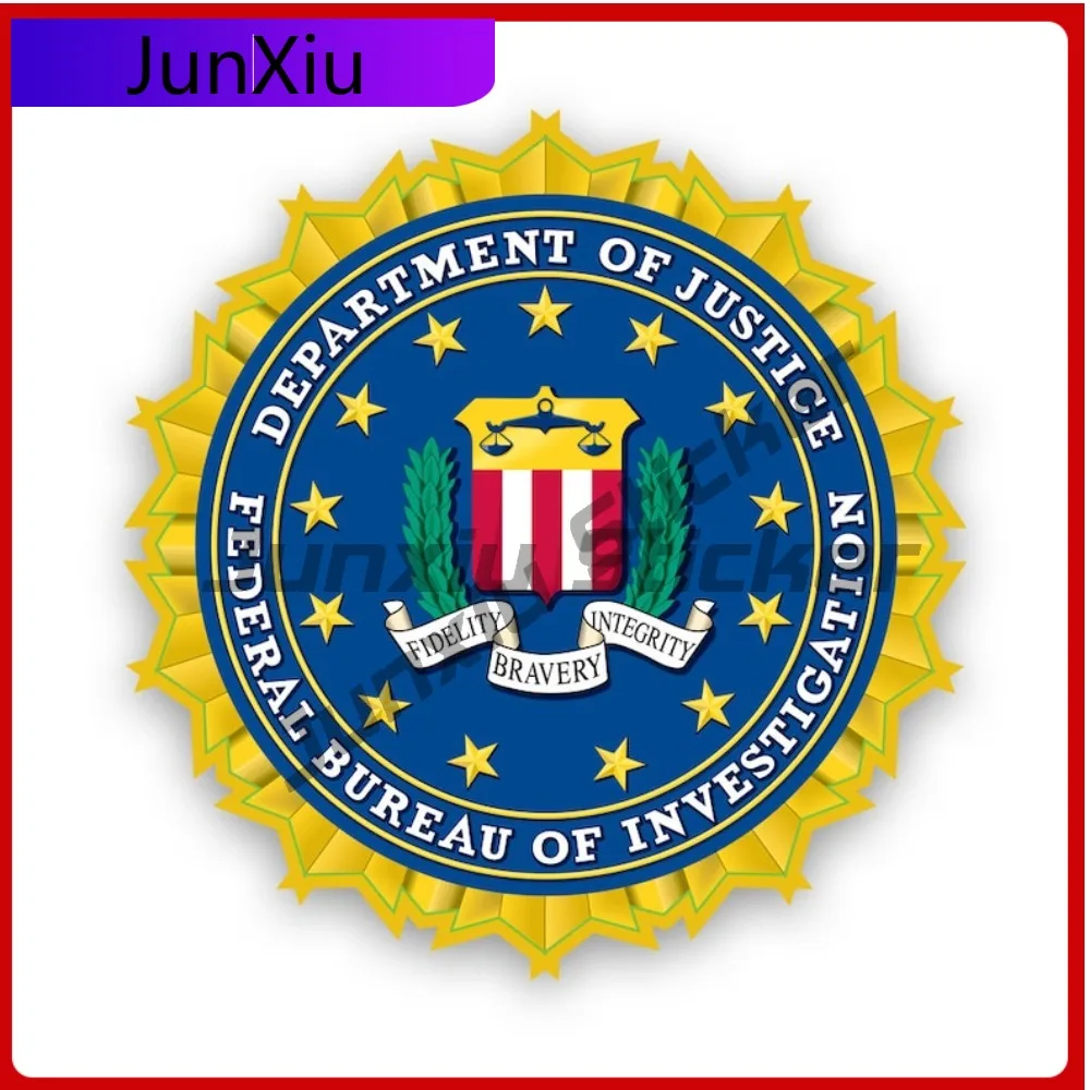 

Department Of Justice Fbi Sticker Waterproof Anime Window Waterproof Vinyl Decal For Toilet Seat Fun Outdoor Decor High Quality