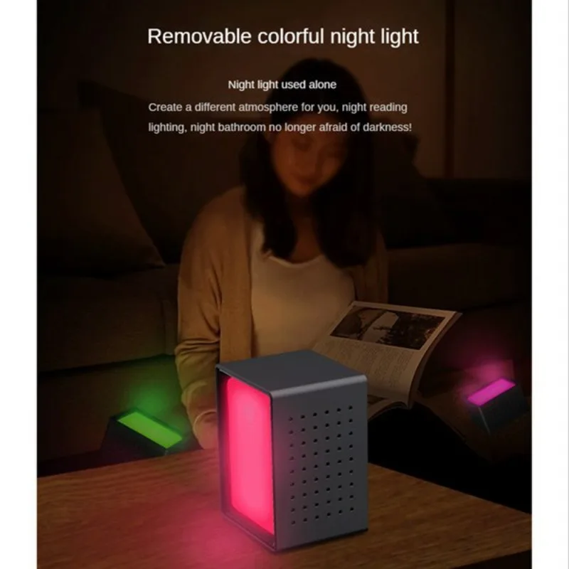 Creative radio clock with color alarm digital alarm clock