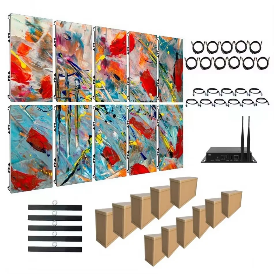 High Refresh P3.91 Outdoor 8.2ftx6.56ft Rental LED Display Screen Billboard Panels 10 Pcs 500x1000mm For Advertising