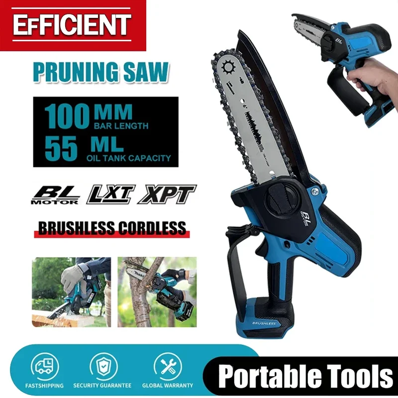 

Electric Chain Saw Pruning Saw Brushless Cordless Power Tools for 18v Battery Mini Electric Saw Garden Power Tools Fit Makita