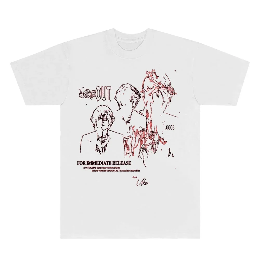 BoyWithUke Burnout T-Shirts 2025 Tour Merch Tee Cosplay Women Men Fashion Short Sleeve Top