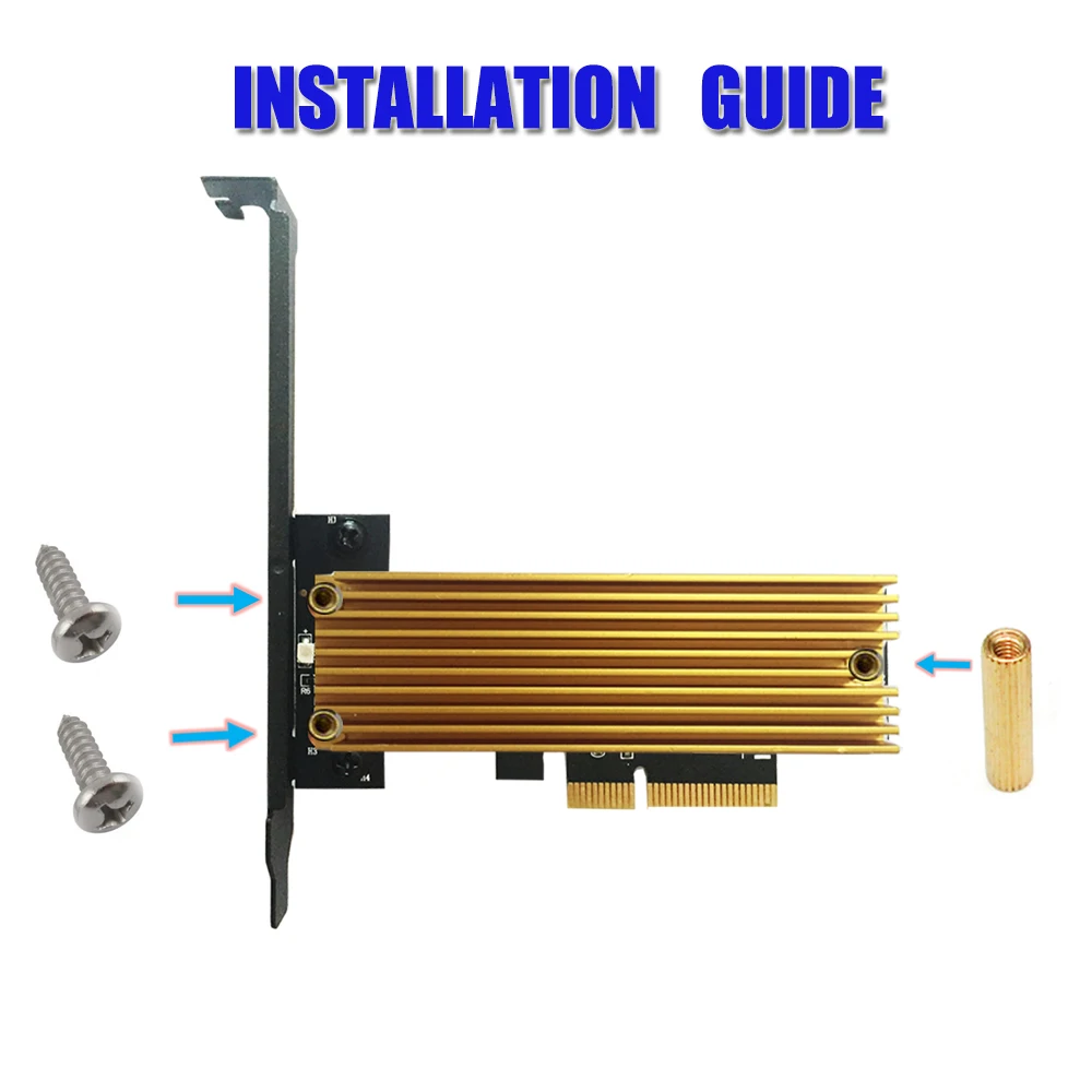 Адаптер PCI Express 3,0 X4 на M.2 NVMe AHCI SSD M