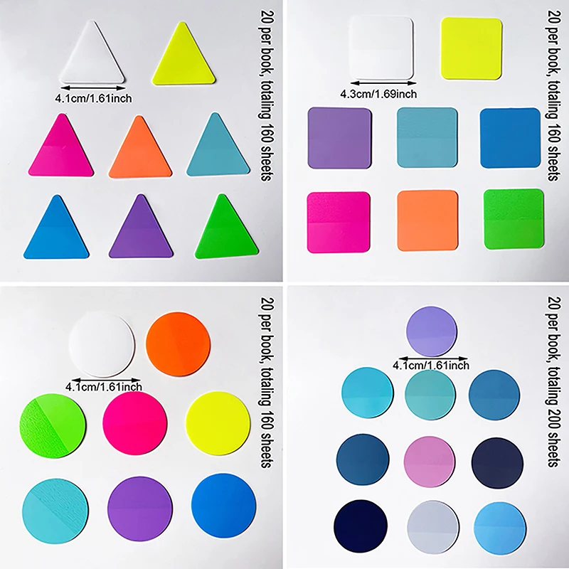 Transparente Sticky Notes Scrapes Adesivos, Note Pads, Clear Notepad, Papelaria Escolar, Material de Escritório, 8 10Packs