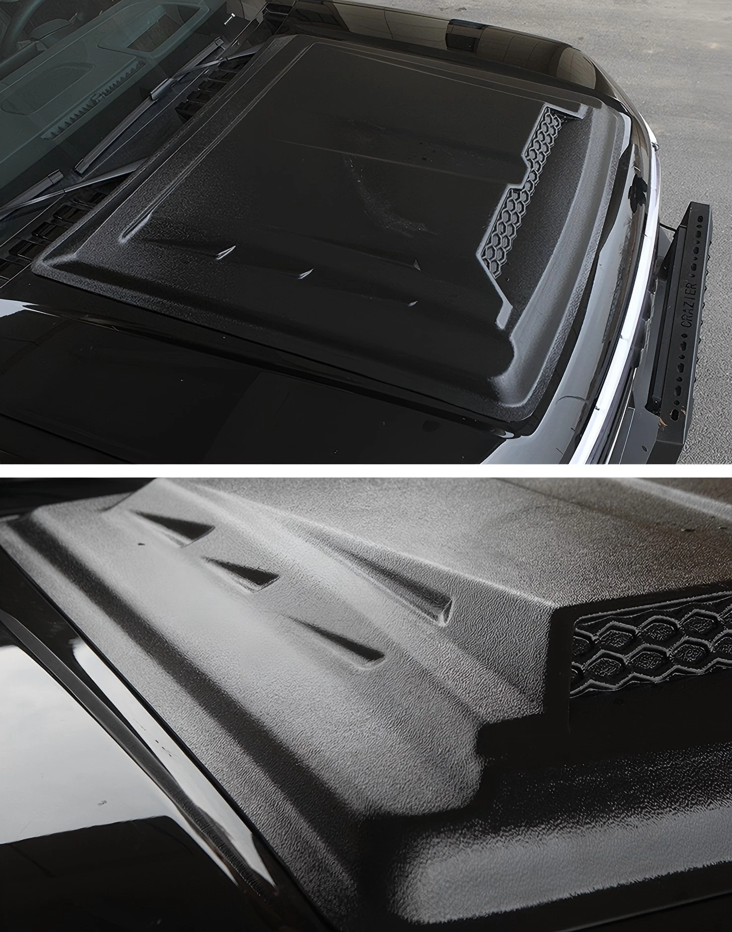 Hood Bonnet Black Engine Protector Stainless Engine Steel Al-Mg Alloy for  Leopard5 Accessories Engine Hood Cover