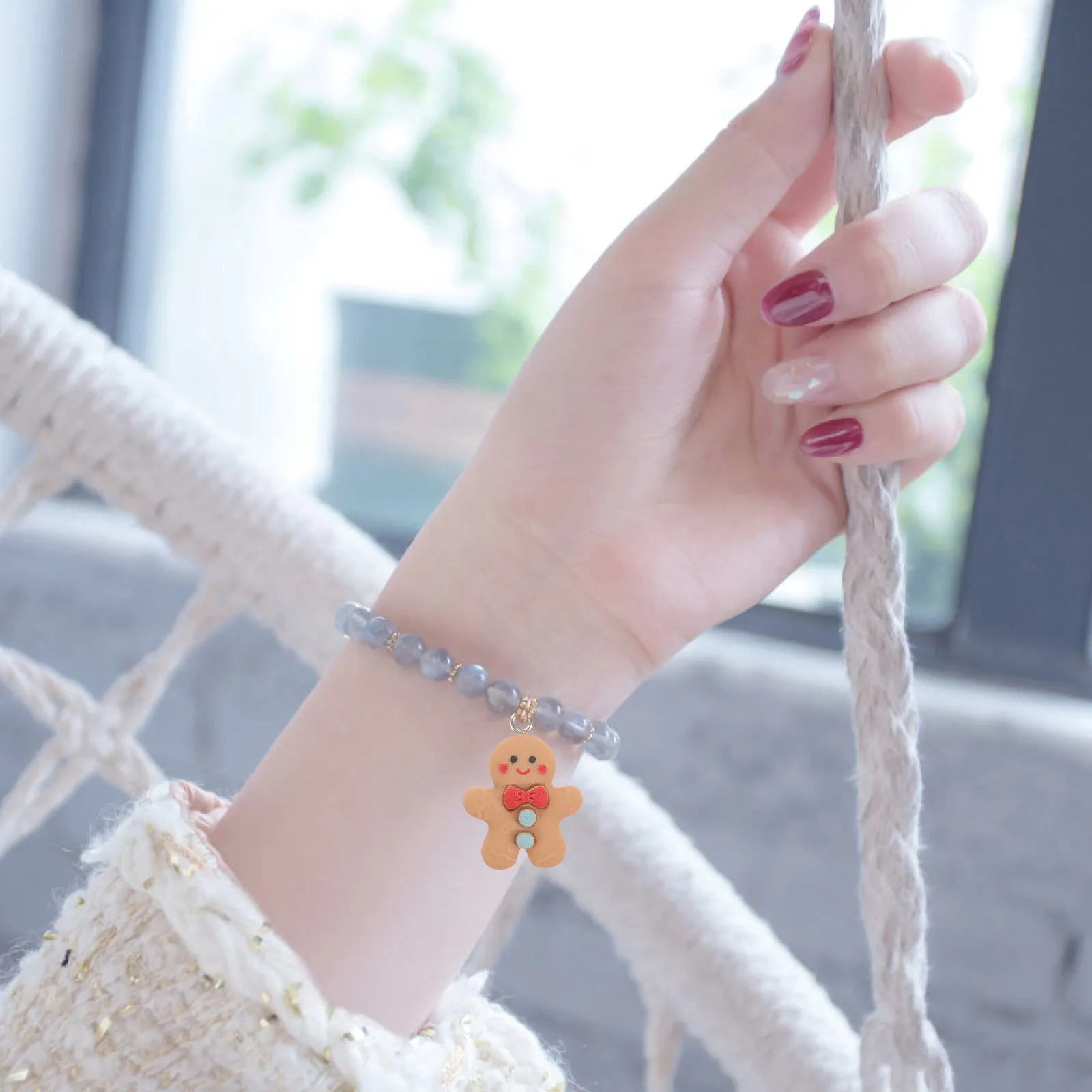 10 Piezas de Mini Abalorios de Hombre de Jengibre para DIY, Accesorios para Hacer Joyas, Pendientes, Pulseras, Perfectos para Navidad y Cumpleaños