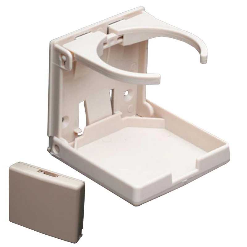 Universal Foldable Beverage Cup Holder, Adjustable Retainer Arms, Portable Plastic Cup Rack for Boat Caravan Yacht