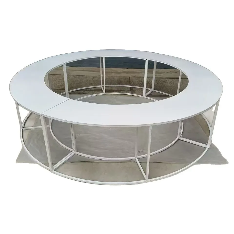 Wedding props S-shaped wrought iron dessert table high and low round combination wedding outdoor lawn ornament