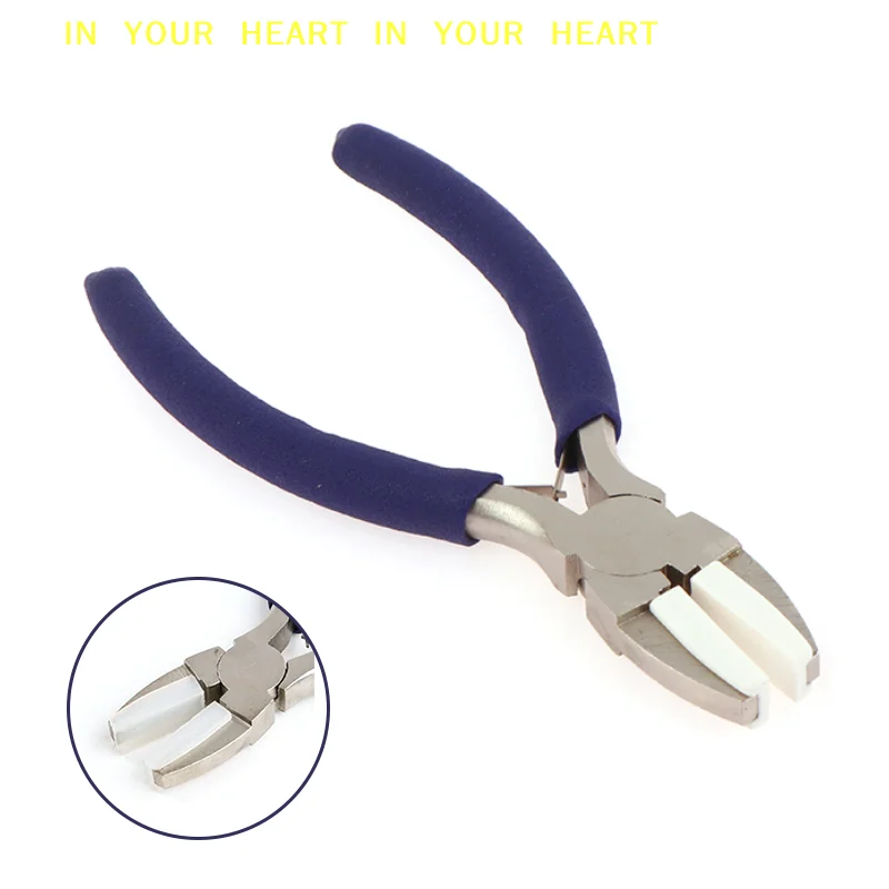 XNylon Jaw Pliers Carbon Steel Craft Plat Nose Pliers DIY Tools For Beading Looping Shaping Wire Jewelry Making Tools
