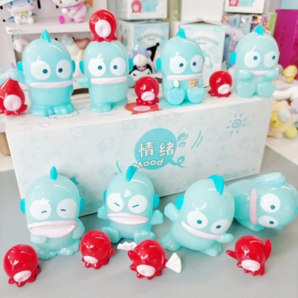 

In Stock Sanrio Hangyodon Clown Fish Emotional Blind Box Figure Desktop Ornament Kawaii Figurine Girls Surprise Toys Gift