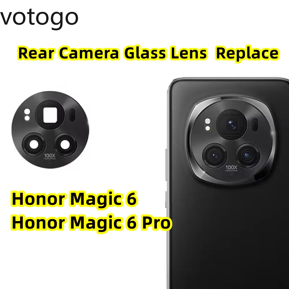 Original For Honor Magic 6 / 6 Pro / 6 Ultimate Edition 5G Rear Back Main Camera Glass Lens + Adhesive Replacement Repair Parts