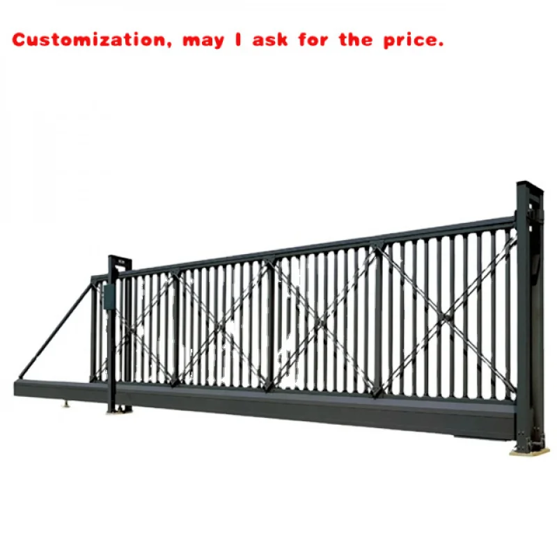 custom.Factory Big Ground Area Zone Gate Sliding Steel Door Aluminum Automatic Operation Standard Garden Fence Yard Cus