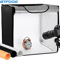 Photo Studio Light Box 16x16in 40x40cm Photography Adjustable Brightness Photo Background Shooting Tents Kit With 132 LED Lights