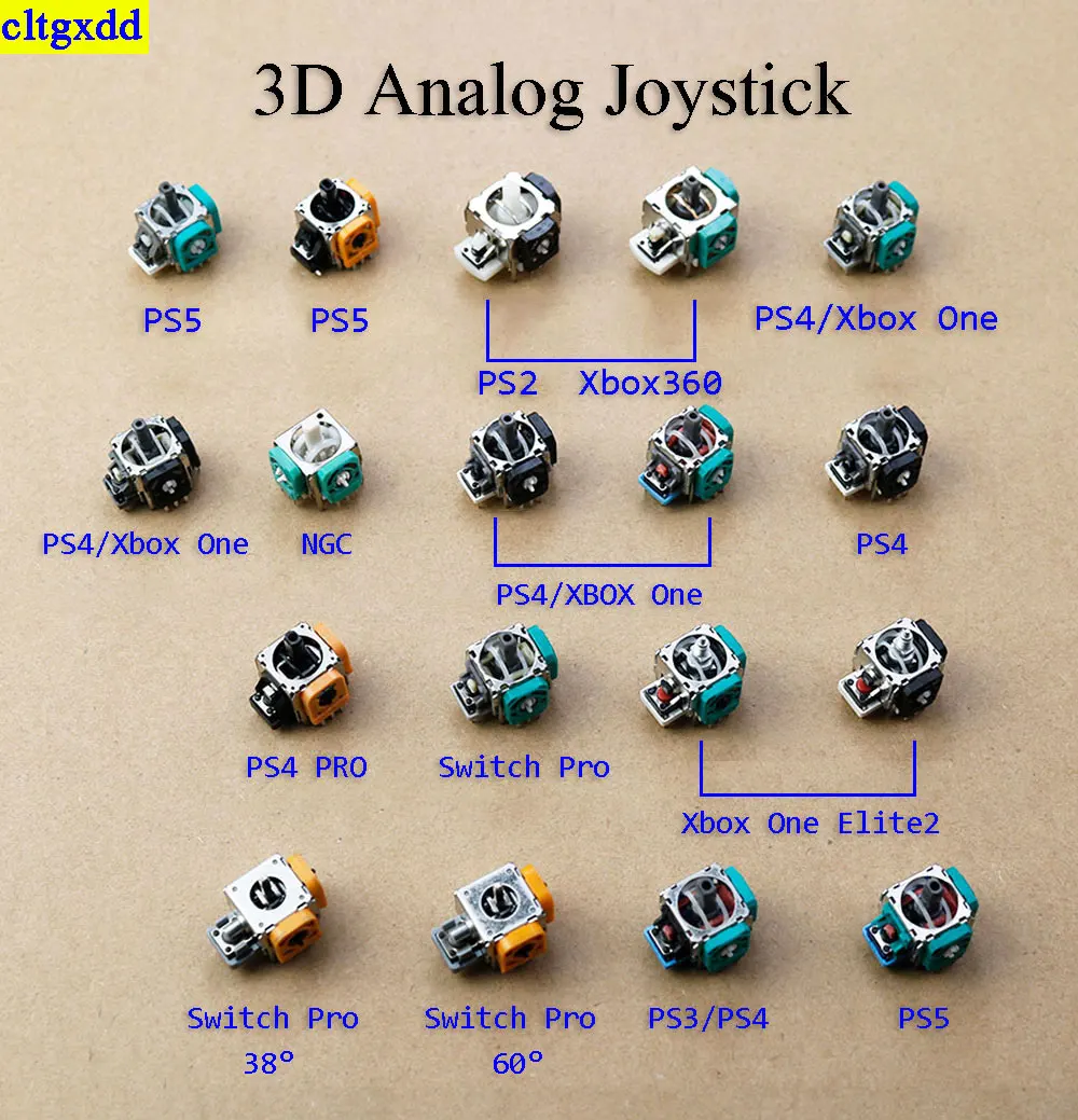 Joystick de simulación 3D para PS2, PS3, PS4 PRO, sensor NGC, thumb stick, Xbox ONE, Xbox 360, interruptor de controlador pro, mango rocker, 2 piezas