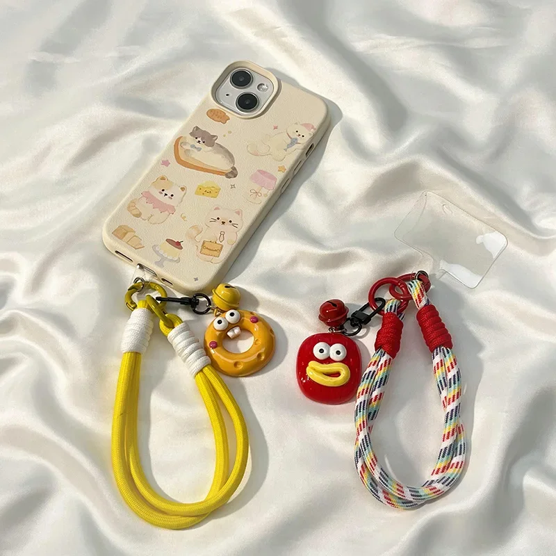 High Quality Personality Funny Sausage Mouth Hand Braided Strap Clip Pendant Portable Portable Mobile Phone Lanyard Universal