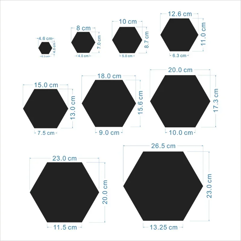 12 pz esagonale acrilico specchio adesivo da parete autoadesivo mosaico piastrelle decalcomanie adesivo da parete rimovibile decorazione della casa